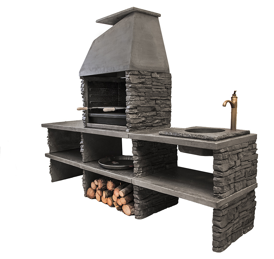 Grillkamin Alpes (zwei Ablagen)