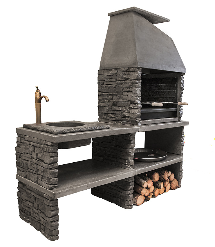 Grillkamin Alpes (eine Ablage)